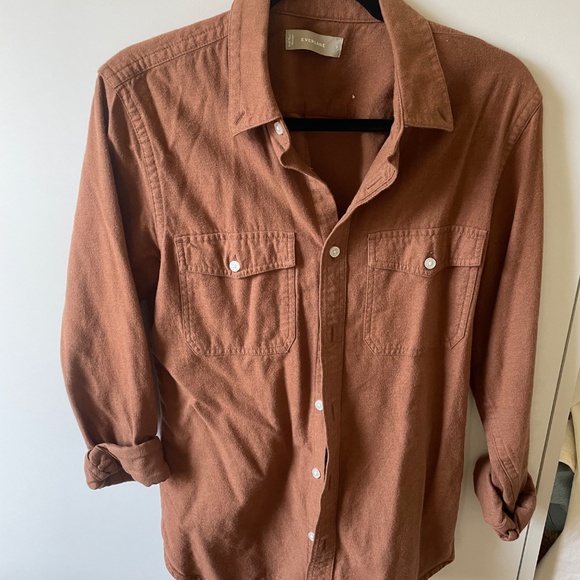 Everlane brown Brushed Flannel Button Up Shirt - small - Picture 4 of 5